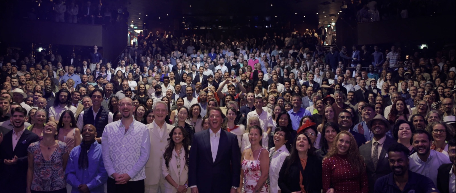 The crowd at the live training aboard the Norwegian Pearl
